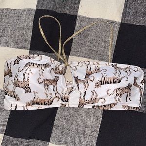 NWOT XXL leopard and tiger bikini top